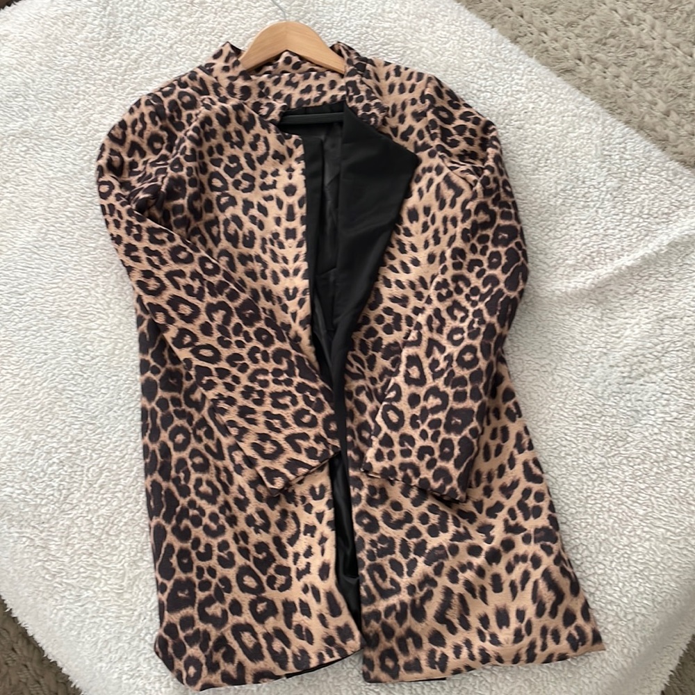 Leopard print coat